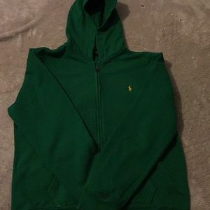 green polo zipper hoodie